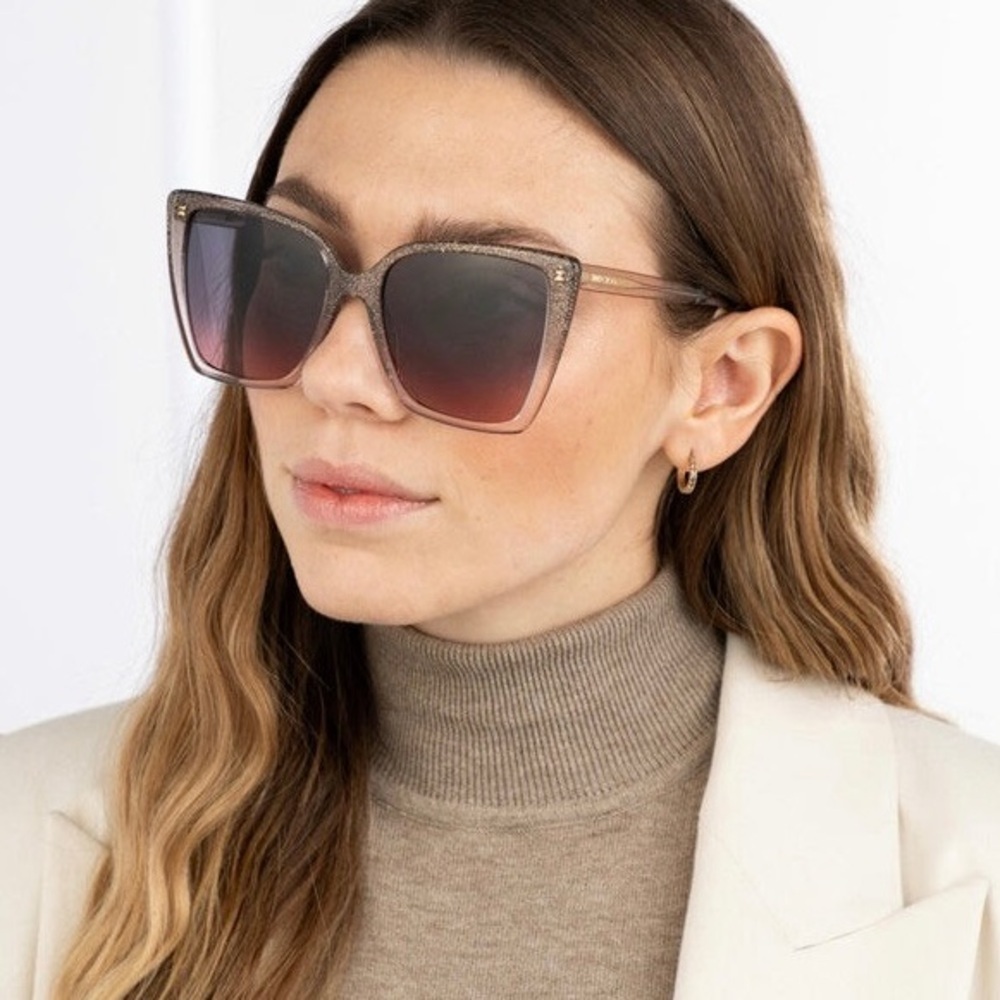 New, Jimmy Choo Sunglasses, Lessie/S KONFF, Glitter Frame, Authentic